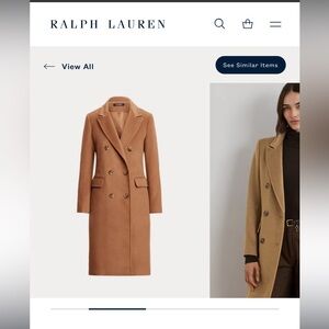 Double breasted wool blend coat Ralph Lauren